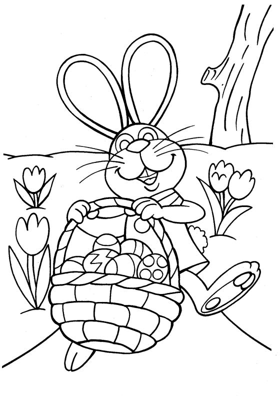Disegno di Pasqua Coniglio da colorare