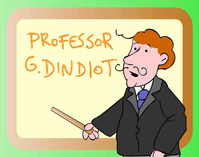 Le lezioni del Professor Dindiot - Clicca qui per vedere il filmato flash
