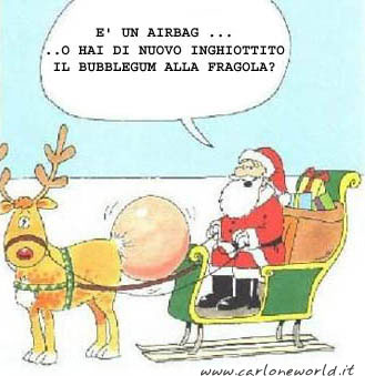 Babbo Natale con renna e bubblegum