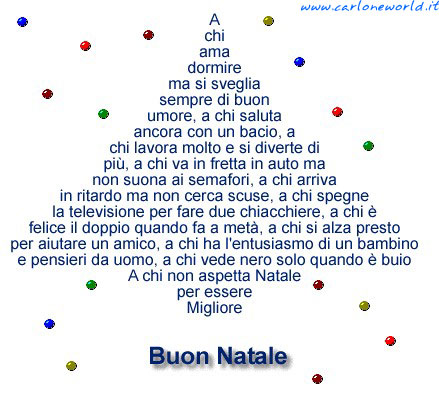 Albero di Natale formato da dolci parole