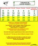 Calendario dei lavori urgenti