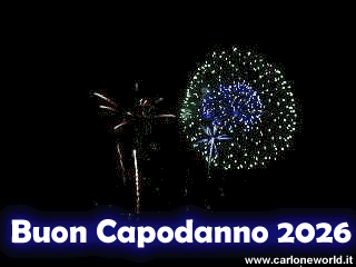 Buon Capodanno 2026 con fuochi d'artificio