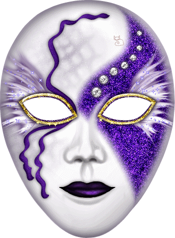 Gif di Carnevale: Maschera Carnevale, glitter viola