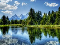 Cartolina Montagna Lago