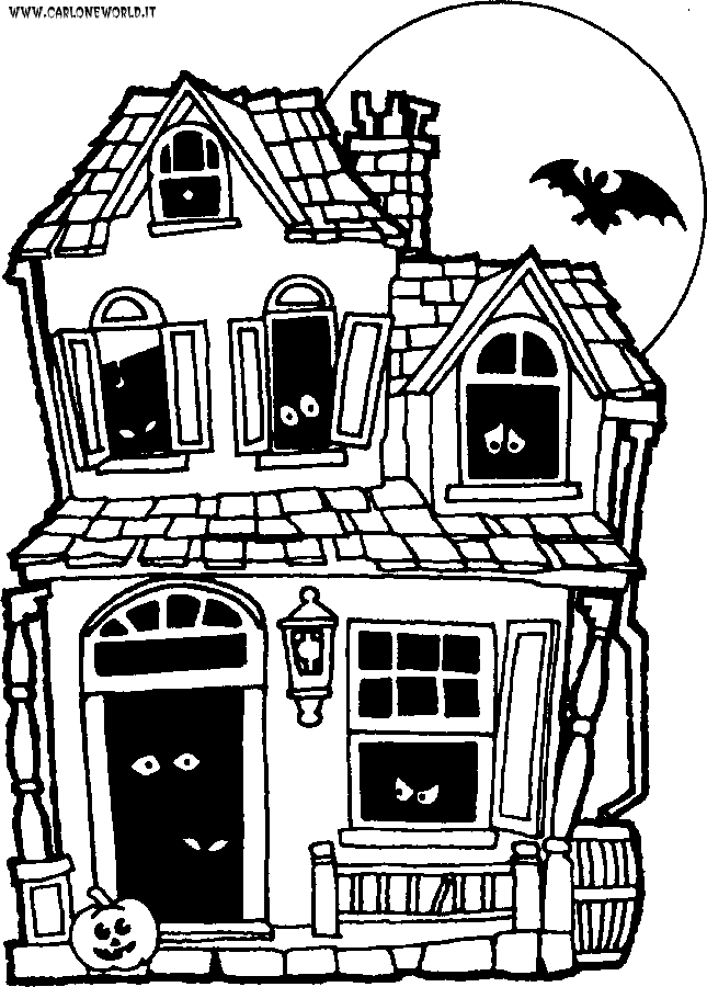 disegno halloween casa