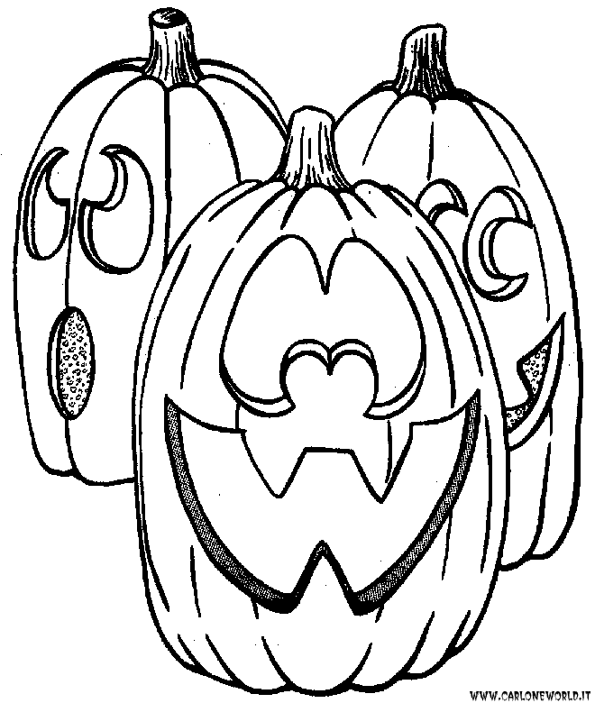 disegno halloween zucche