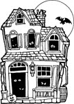 disegno di halloween: casa stregata