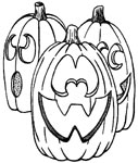 disegno halloween: zucche