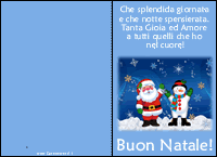 Biglietto Buon Natale con frase dolce