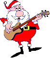 Gif di Natale: Gif Babbo Natale con chitarra