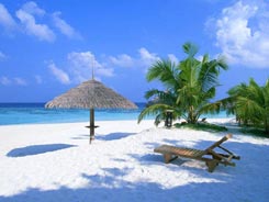 Spiaggia bellissima Maldive