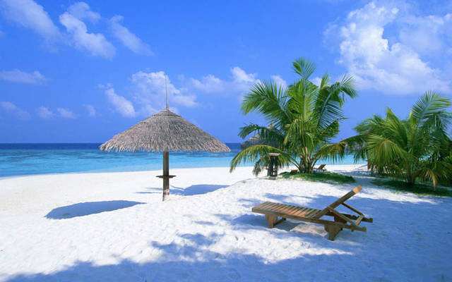 Spiaggia bellissima Maldive