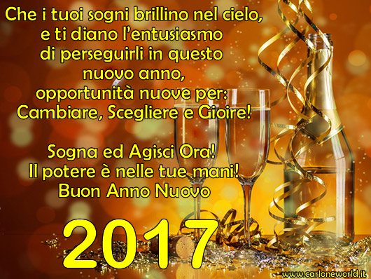 Immagine Buon 2017 con frase di Auguri