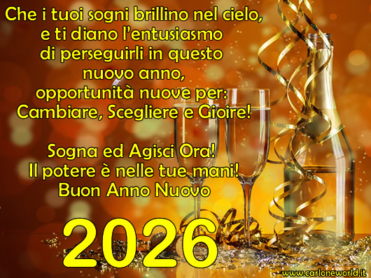 Immagine Buon 2026 con frase di Auguri