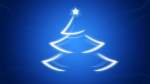 Albero di Natale stilizzato su sfondo blu