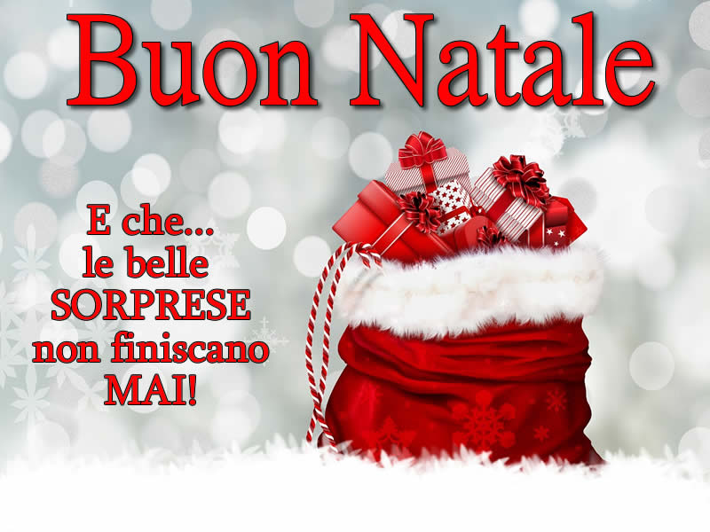 Frasi Belle Di Natale.Immagine Di Natale Sacco Pieno Di Doni Di Natale E Frase Di Buon Natale