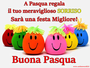 immagine Auguri di Pasqua: a Pasqua regala il tuo sorriso, sar una Festa migliore!