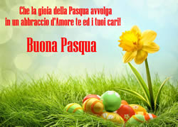 Immagine con frase buona Pasqua