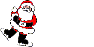gif animata babbo natale pattinatore