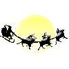 gif animata babbo natale e renne